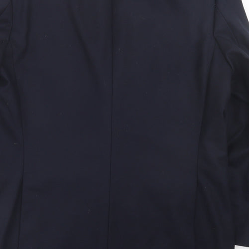 Marks and Spencer Mens Blue  Wool Jacket Suit Jacket Size 42
