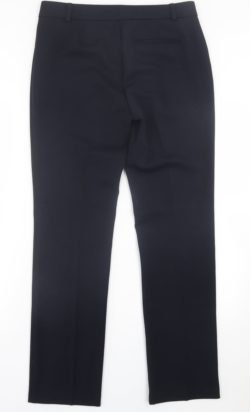 Marks and Spencer Womens Blue  Polyester Trousers  Size 12 L31 in Regular Hook & Eye