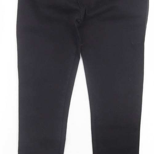 Boohoo Womens Black  Cotton Skinny Jeans Size 12 L27 in Regular Button