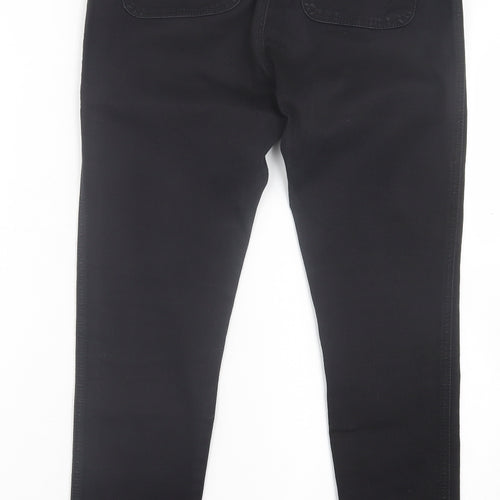 Boohoo Womens Black  Cotton Skinny Jeans Size 12 L27 in Regular Button