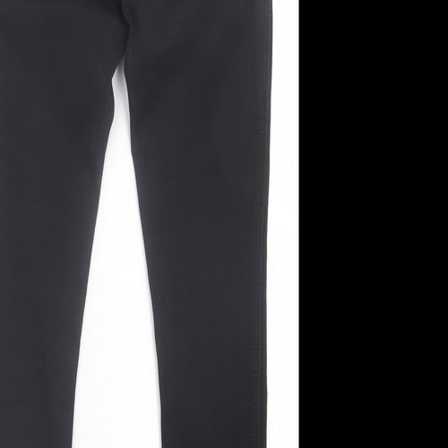 Boohoo Womens Black  Cotton Skinny Jeans Size 12 L27 in Regular Button