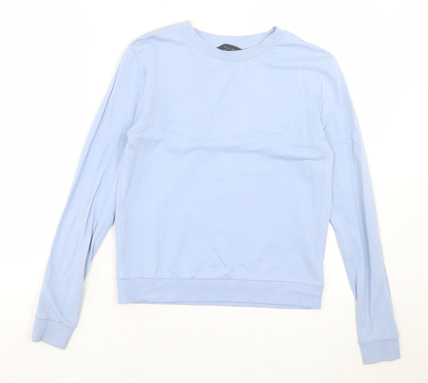 New Look Womens Blue  Cotton Pullover Sweatshirt Size 6  Pullover