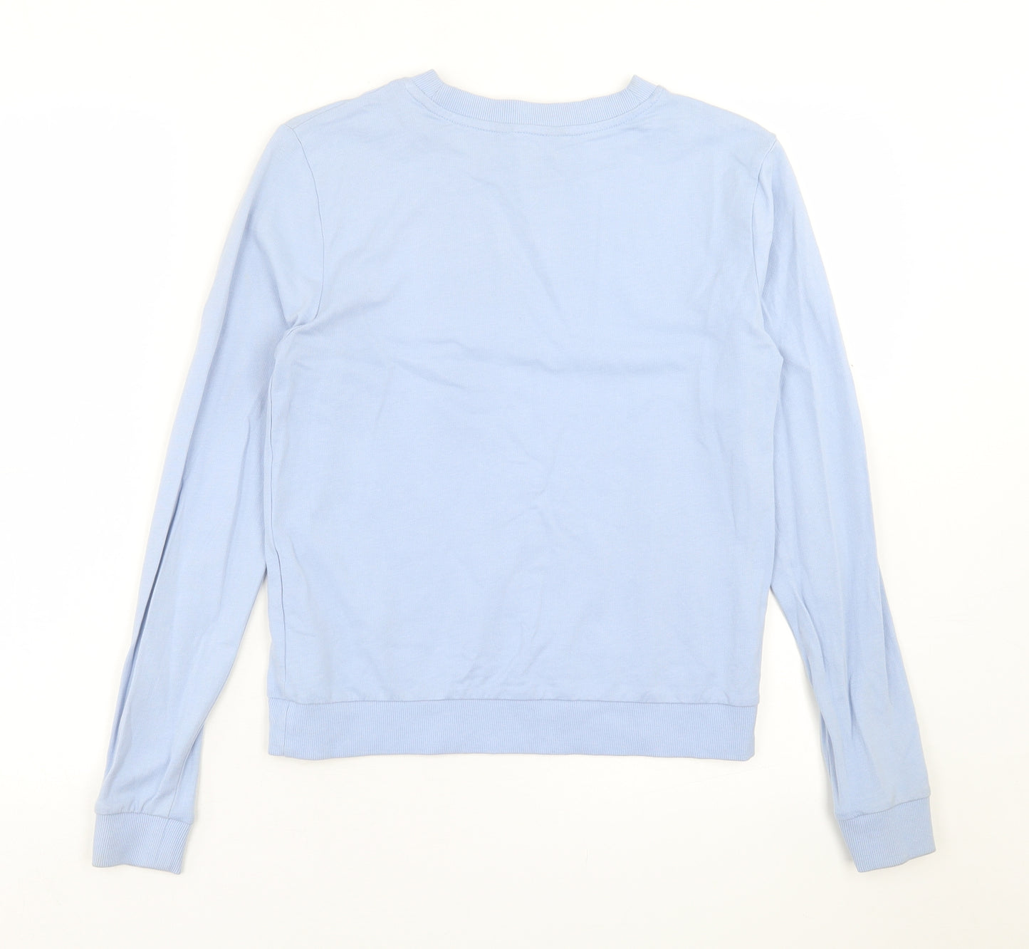 New Look Womens Blue  Cotton Pullover Sweatshirt Size 6  Pullover