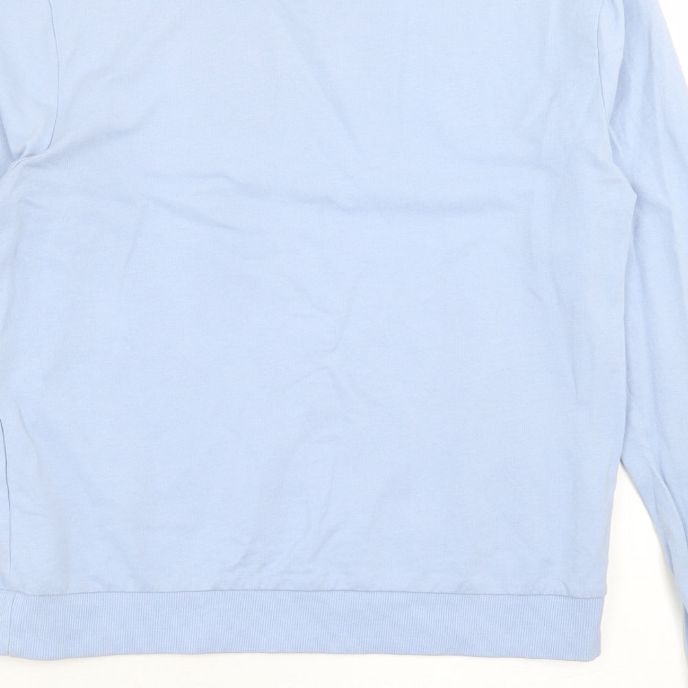 New Look Womens Blue  Cotton Pullover Sweatshirt Size 6  Pullover