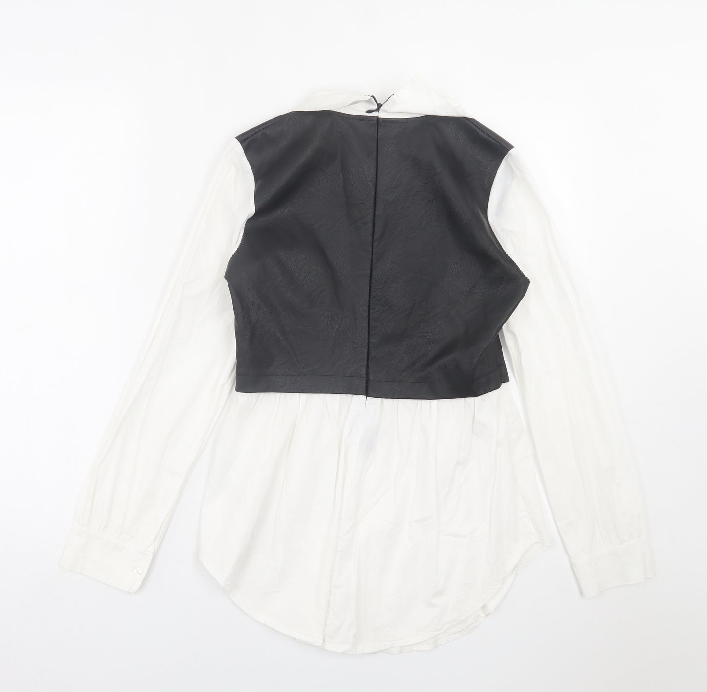 Quiz Womens White  Viscose Basic Blouse Size M Collared