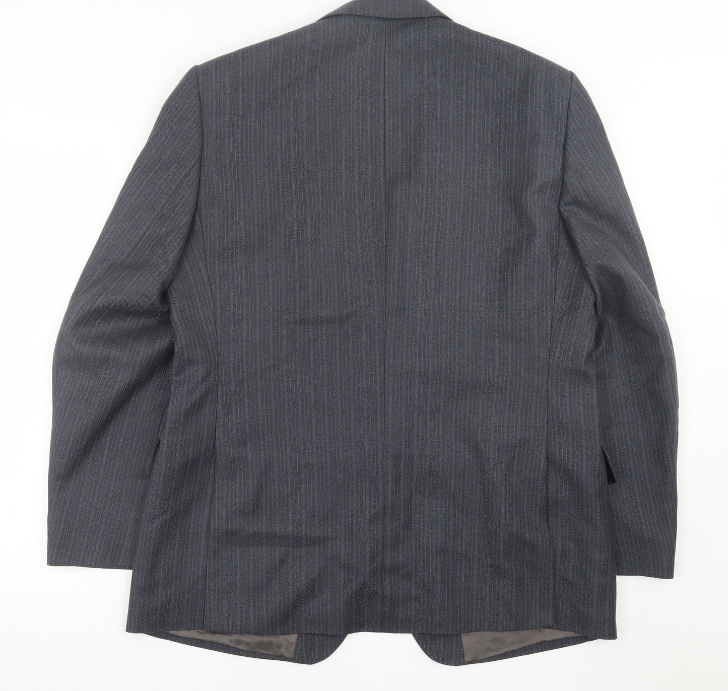Dunn&Co Mens Blue Striped Wool Jacket Suit Jacket Size 44