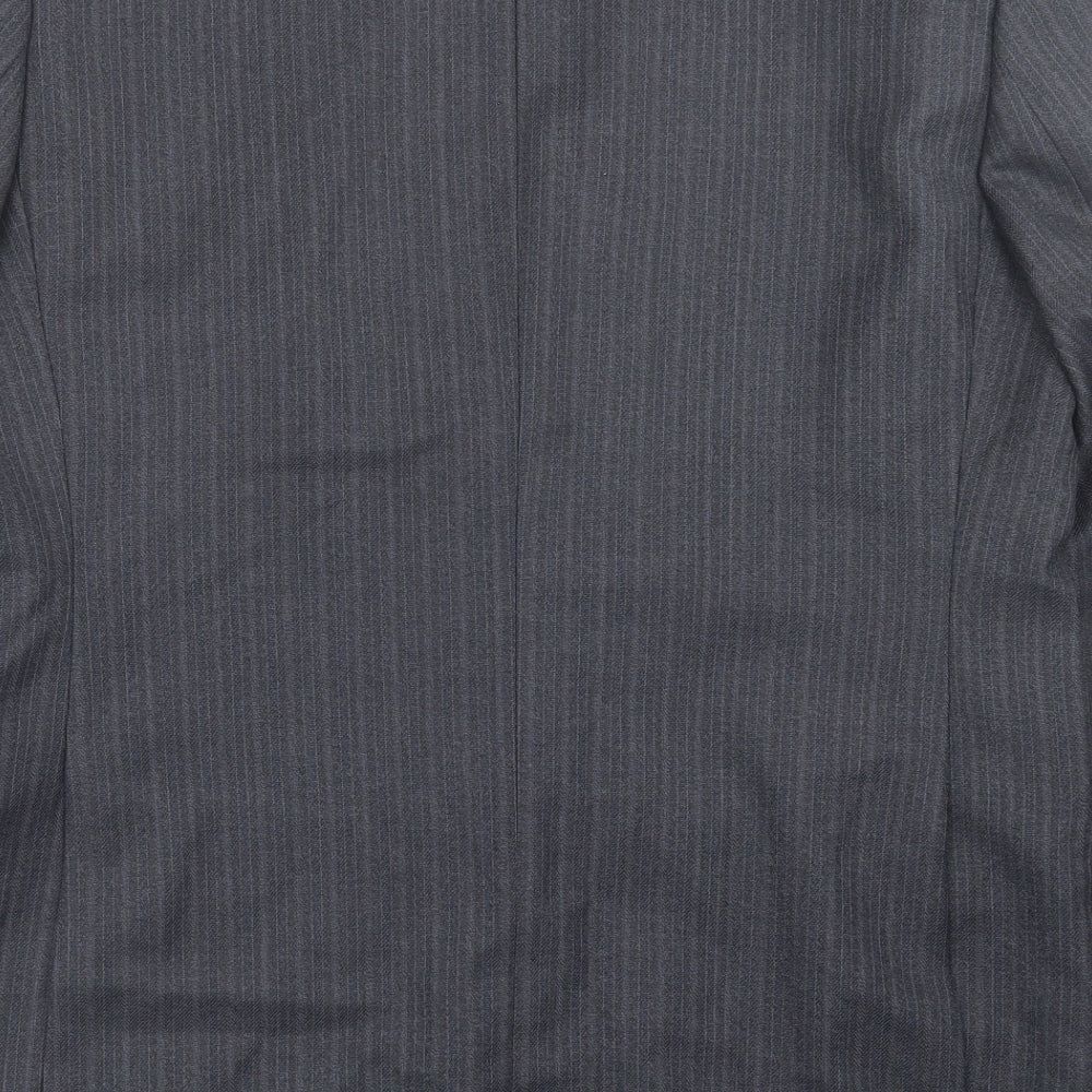 Dunn&Co Mens Blue Striped Wool Jacket Suit Jacket Size 44