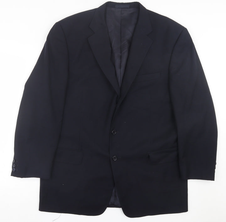 james fowler Mens Blue Wool Jacket Suit Jacket Size 42