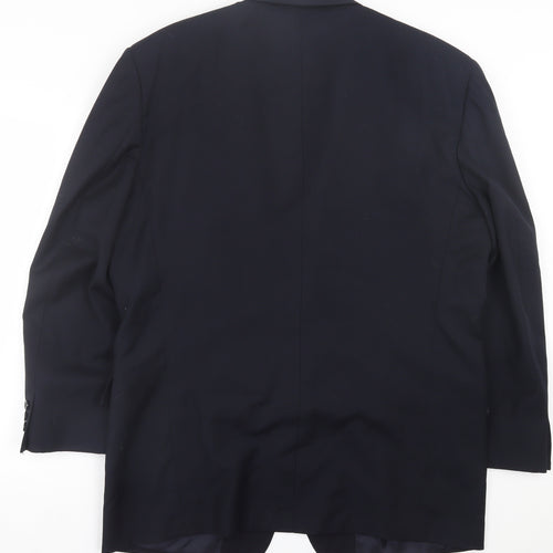 james fowler Mens Blue  Wool Jacket Suit Jacket Size 42