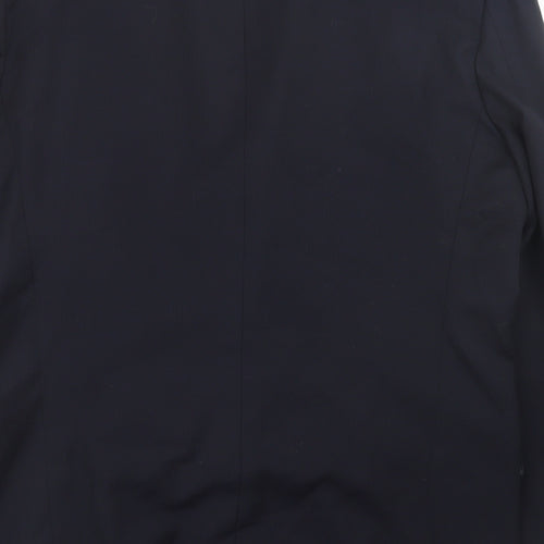 james fowler Mens Blue  Wool Jacket Suit Jacket Size 42