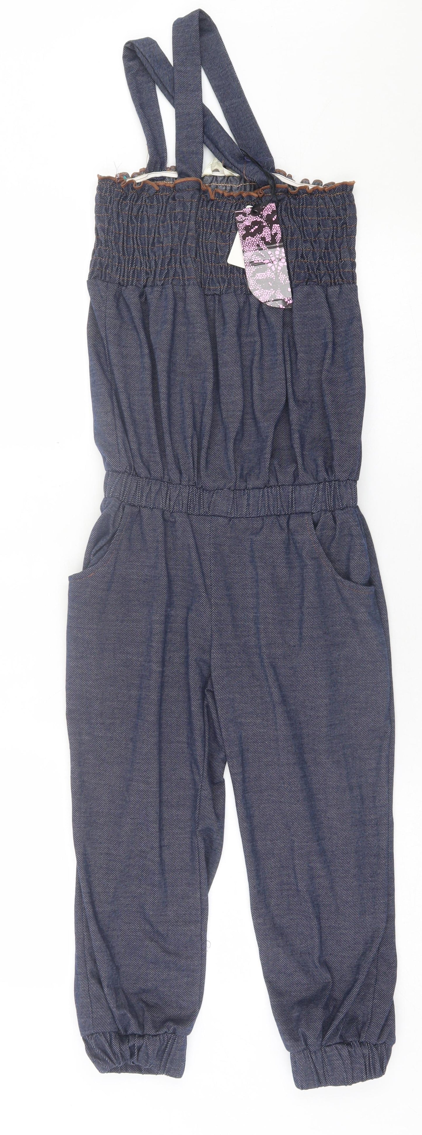 chicster Womens Blue  Polyester Playsuit One-Piece Size 10  Pullover - Crop Leg
