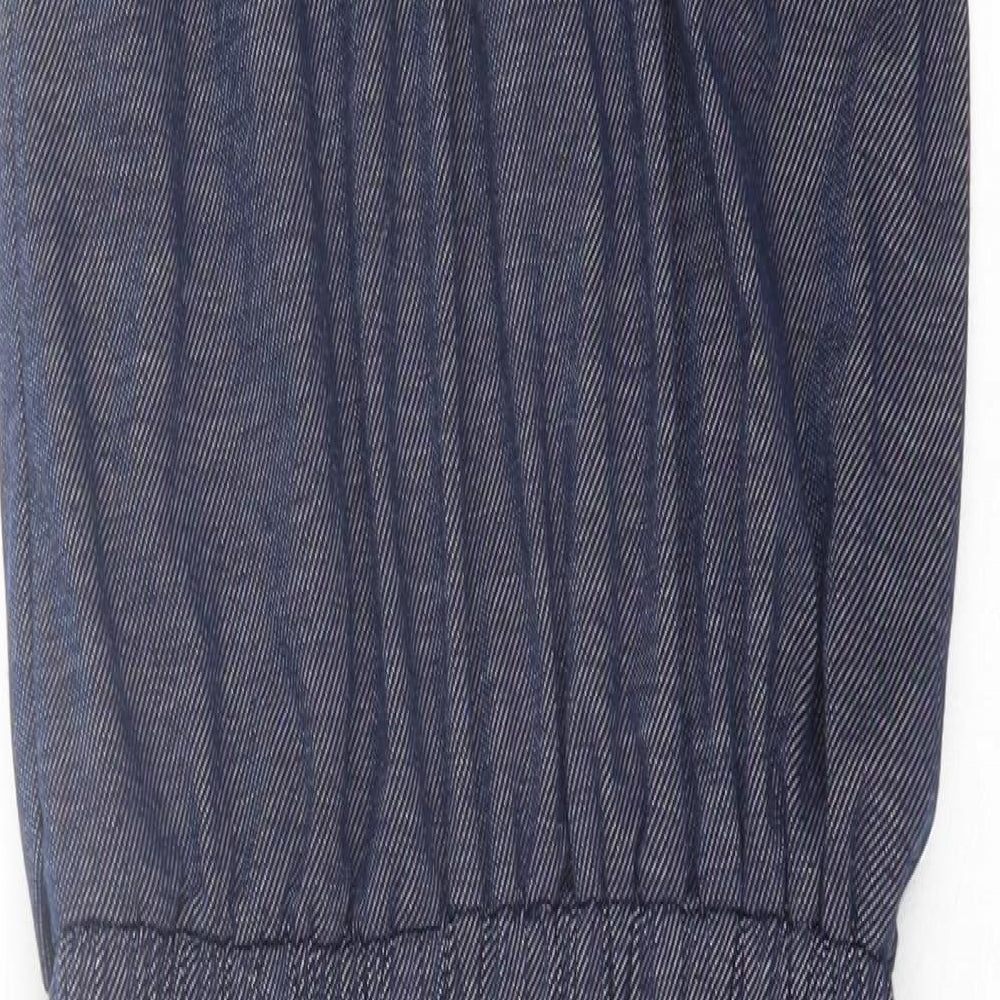 chicster Womens Blue  Polyester Playsuit One-Piece Size 10  Pullover - Crop Leg