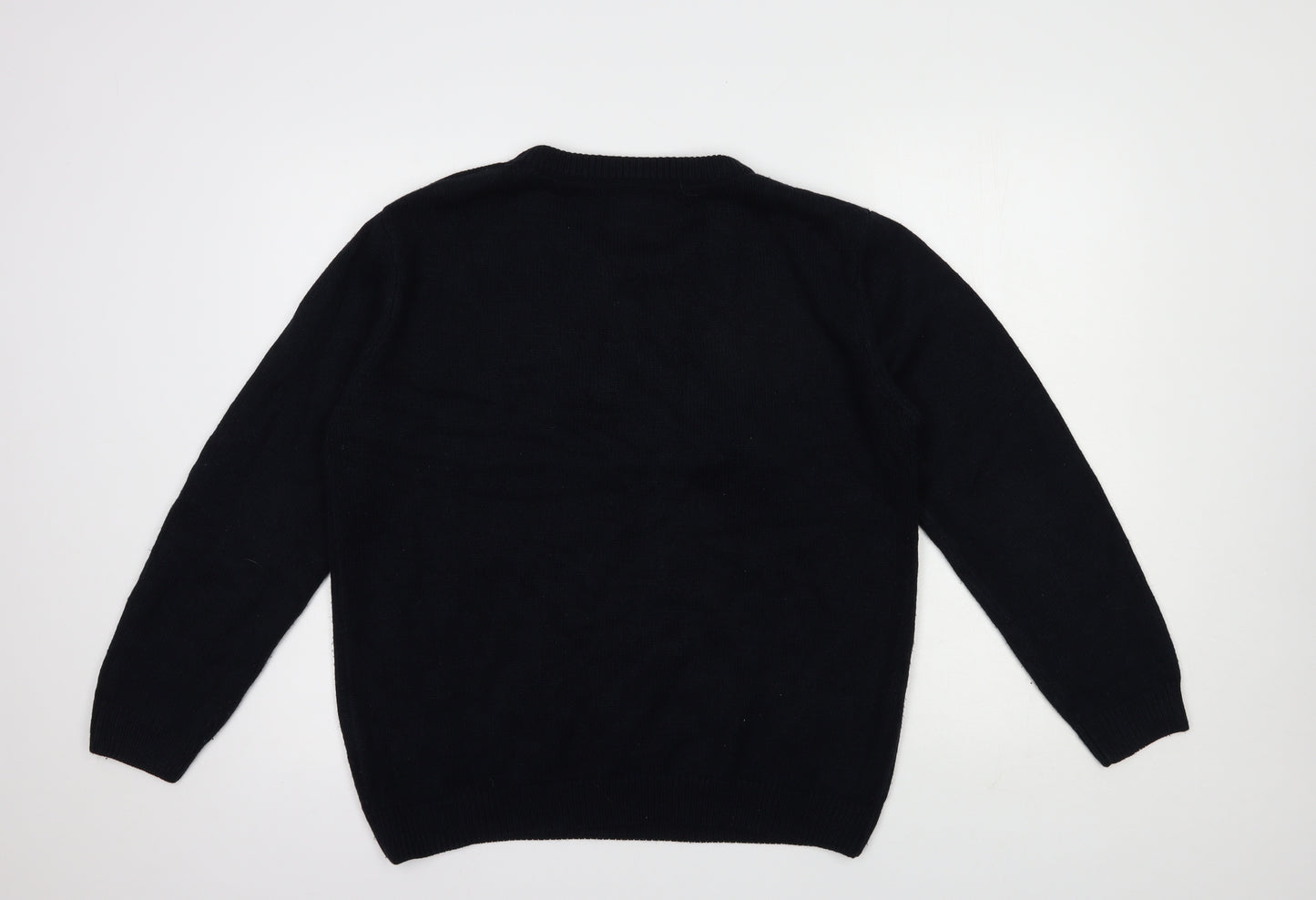 Primark Mens Blue Crew Neck  Acrylic Pullover Jumper Size M   - Christmas Jumper