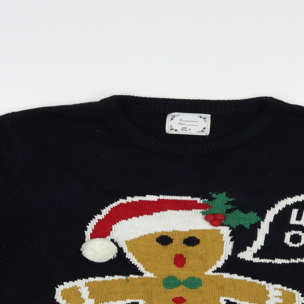 Primark Mens Blue Crew Neck  Acrylic Pullover Jumper Size M   - Christmas Jumper