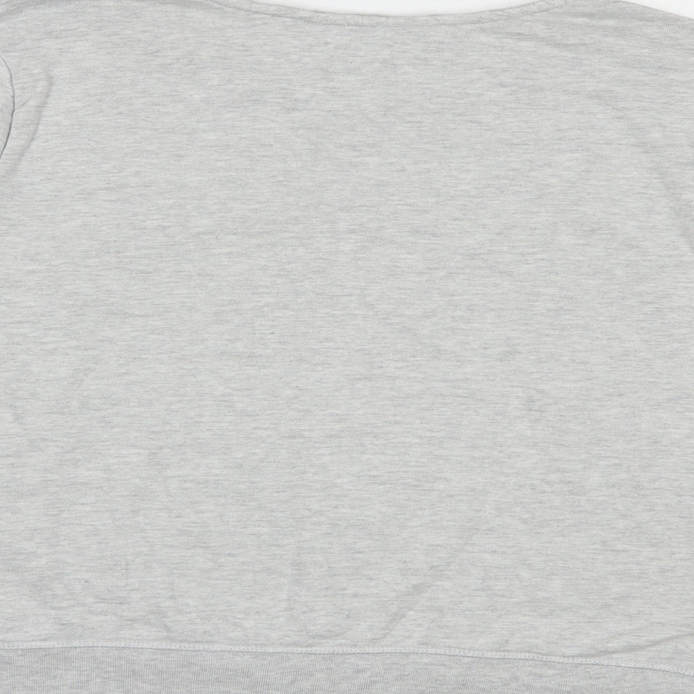 Marks and Spencer Womens Grey  Cotton Pullover Sweatshirt Size 16  Pullover - Feel Good