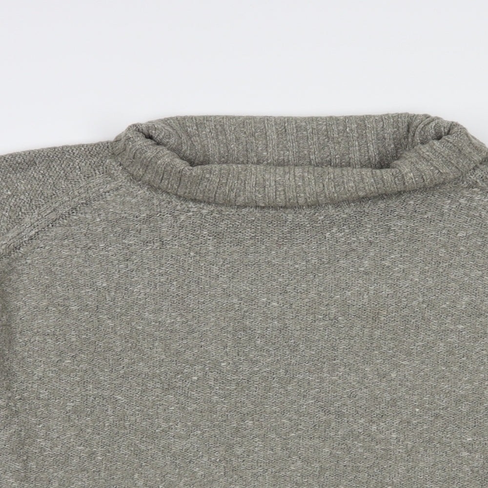 H&M Womens Grey Roll Neck  Acrylic Pullover Jumper Size XL
