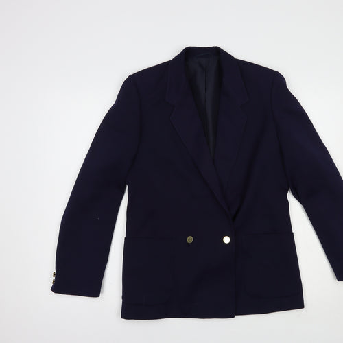 St Michael Womens Blue   Jacket Blazer Size 10  Button