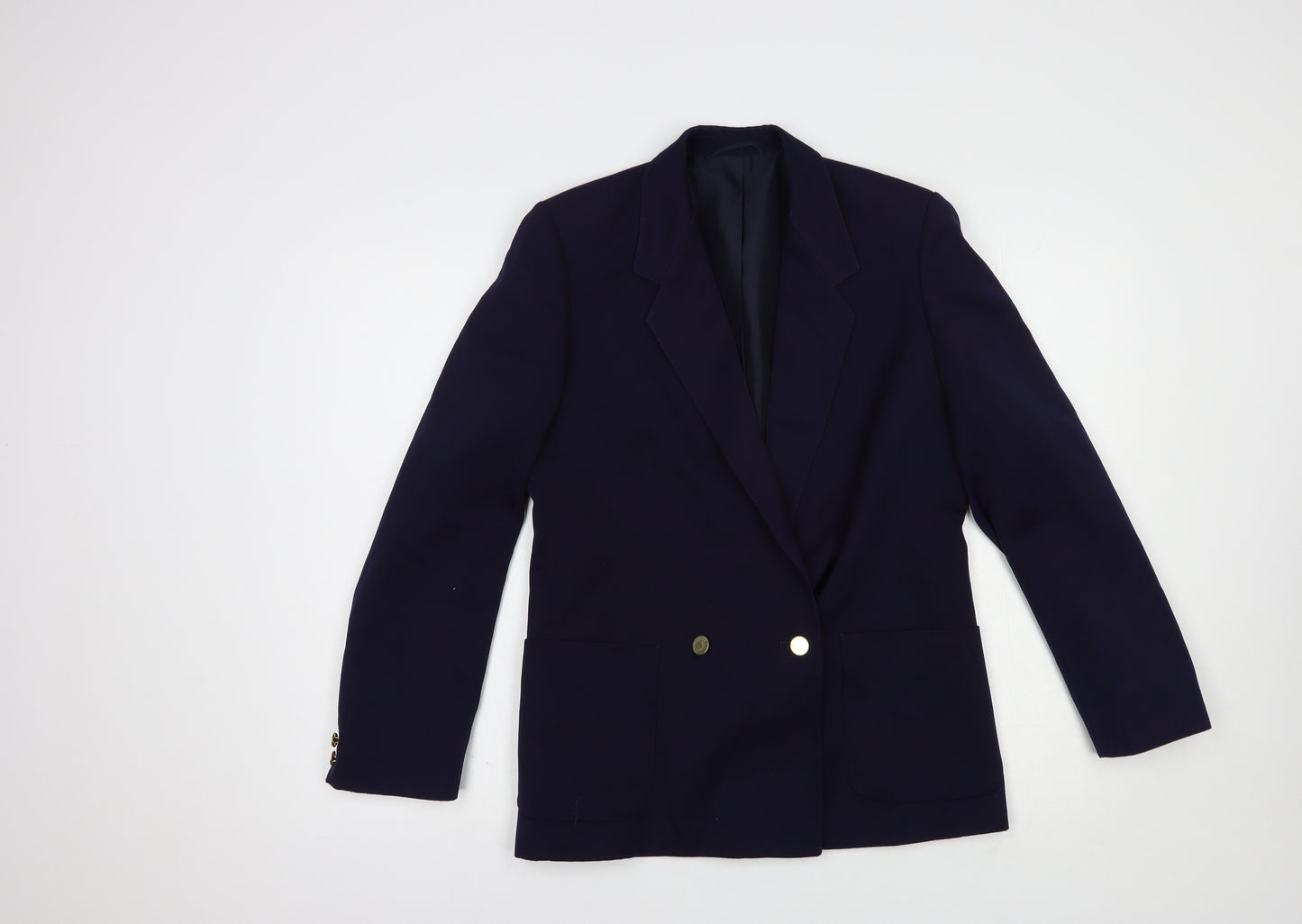 St Michael Womens Blue   Jacket Blazer Size 10  Button
