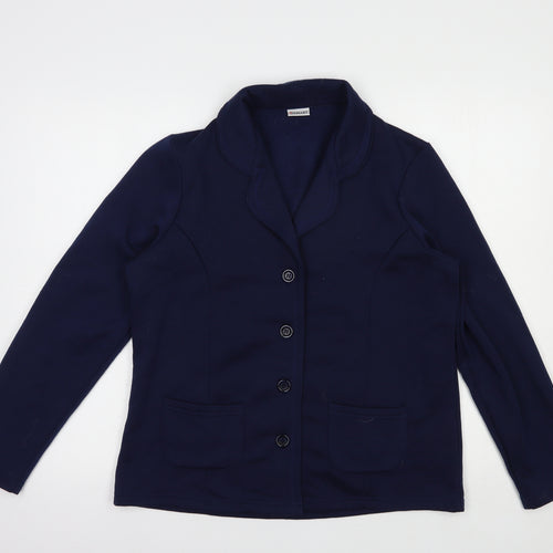 Damart Womens Blue   Jacket Blazer Size 10  Button