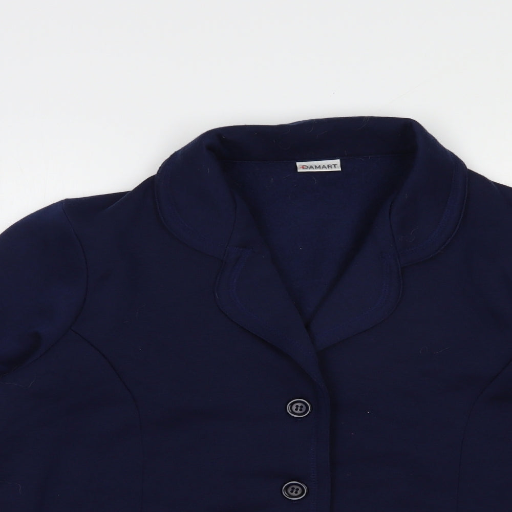 Damart Womens Blue   Jacket Blazer Size 10  Button