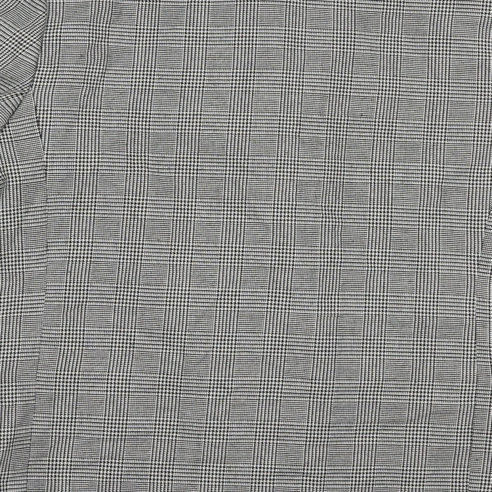 Debenhams Womens Grey Plaid  Jacket Blazer Size 10  Button