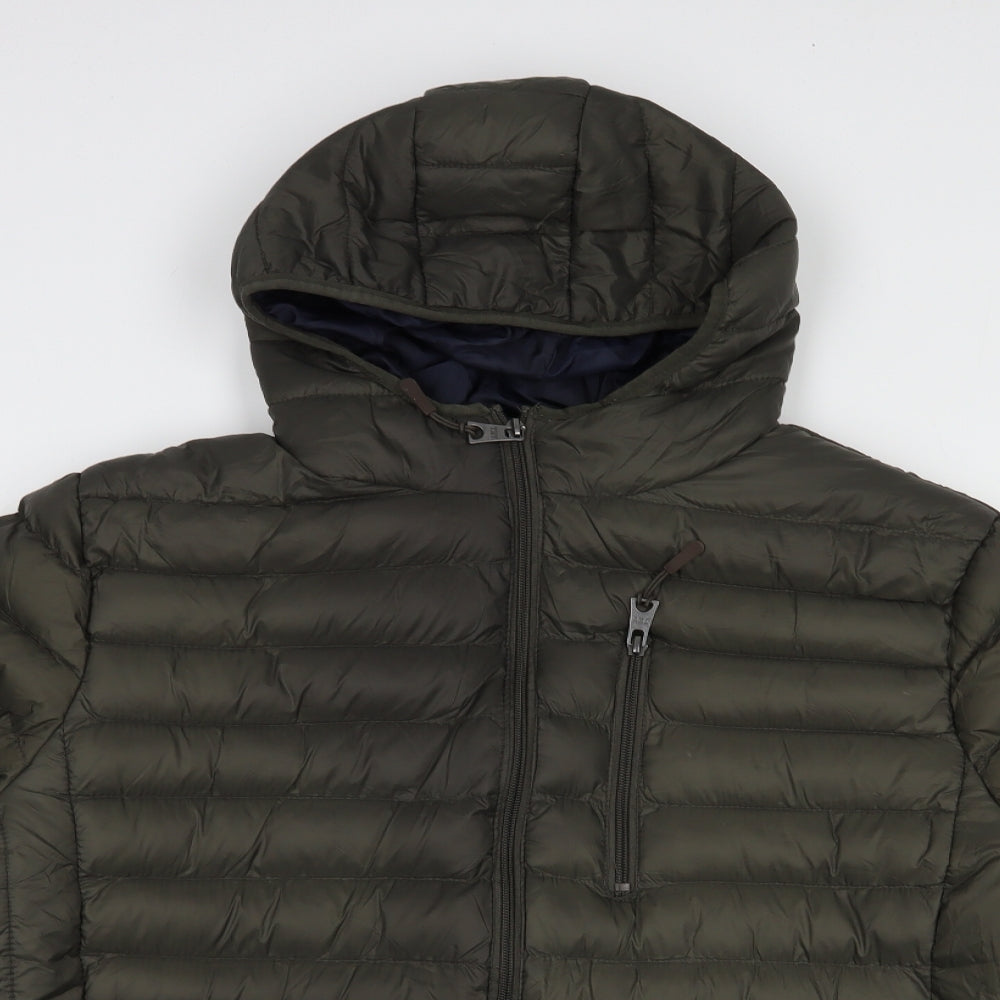 Tokyo Laundry Mens Green   Quilted Jacket Size L  Zip