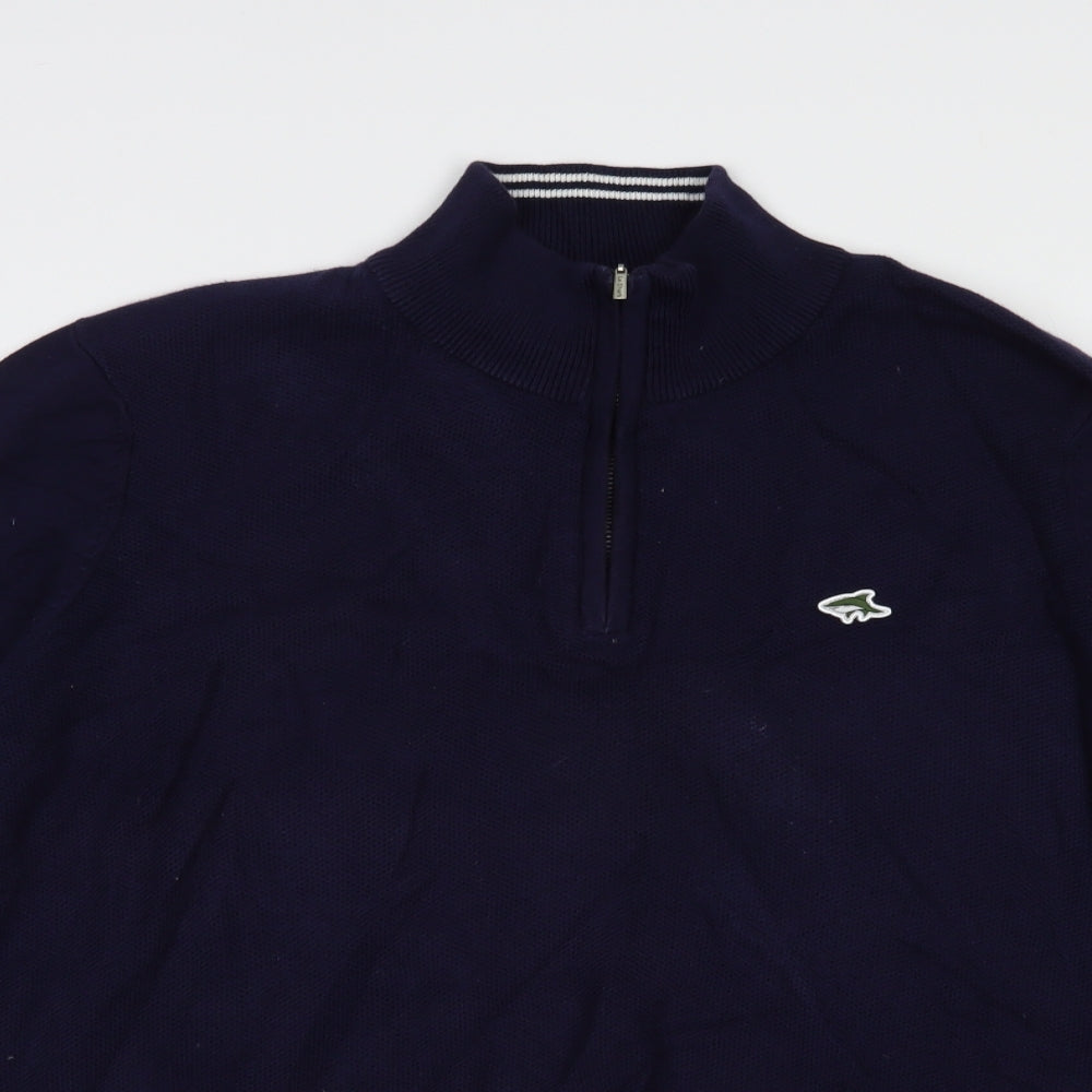 Le Shark Mens Blue High Neck  Cotton Pullover Jumper Size XL