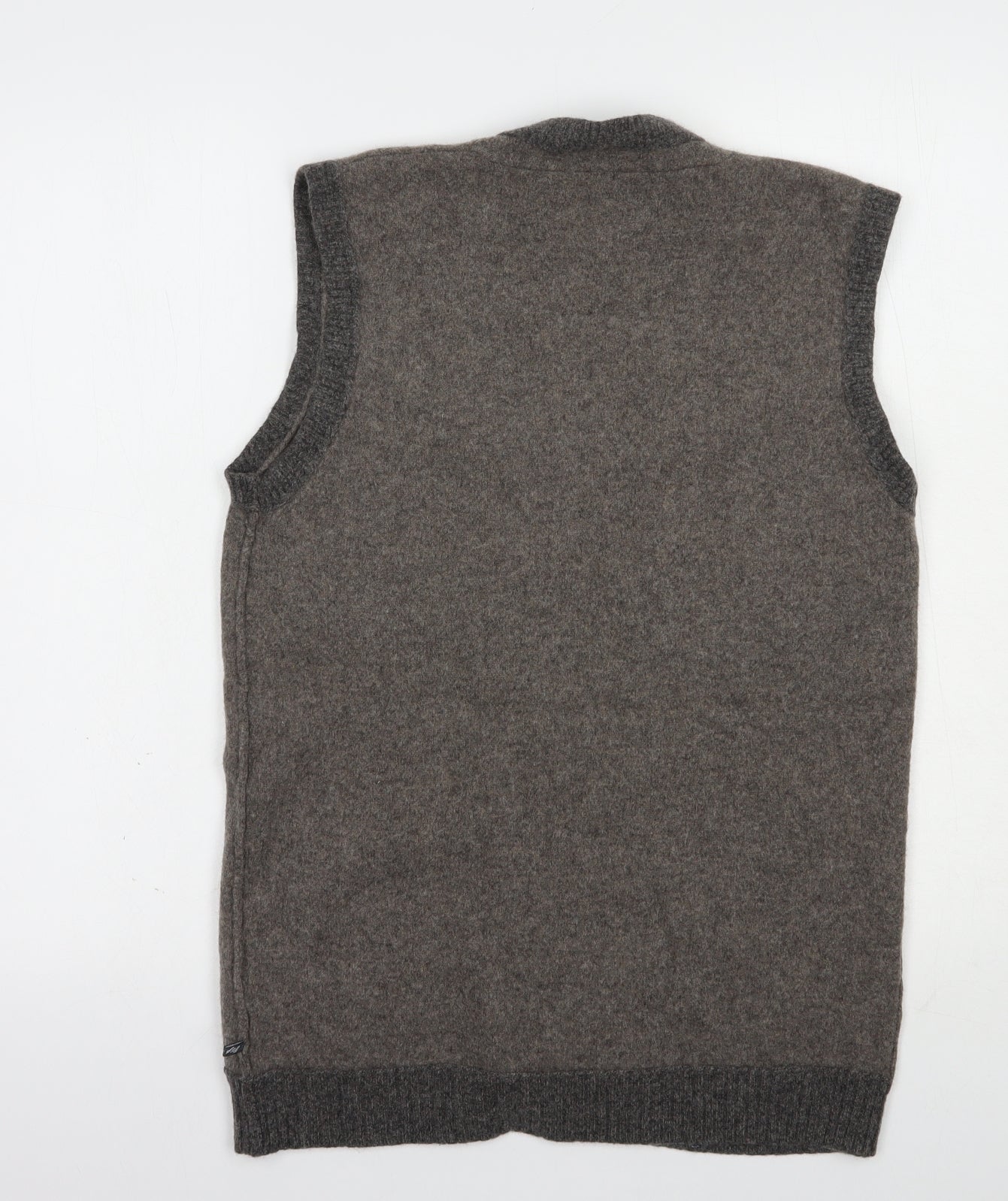 White Stuff Womens Grey V-Neck  Wool Vest Jumper Size XL