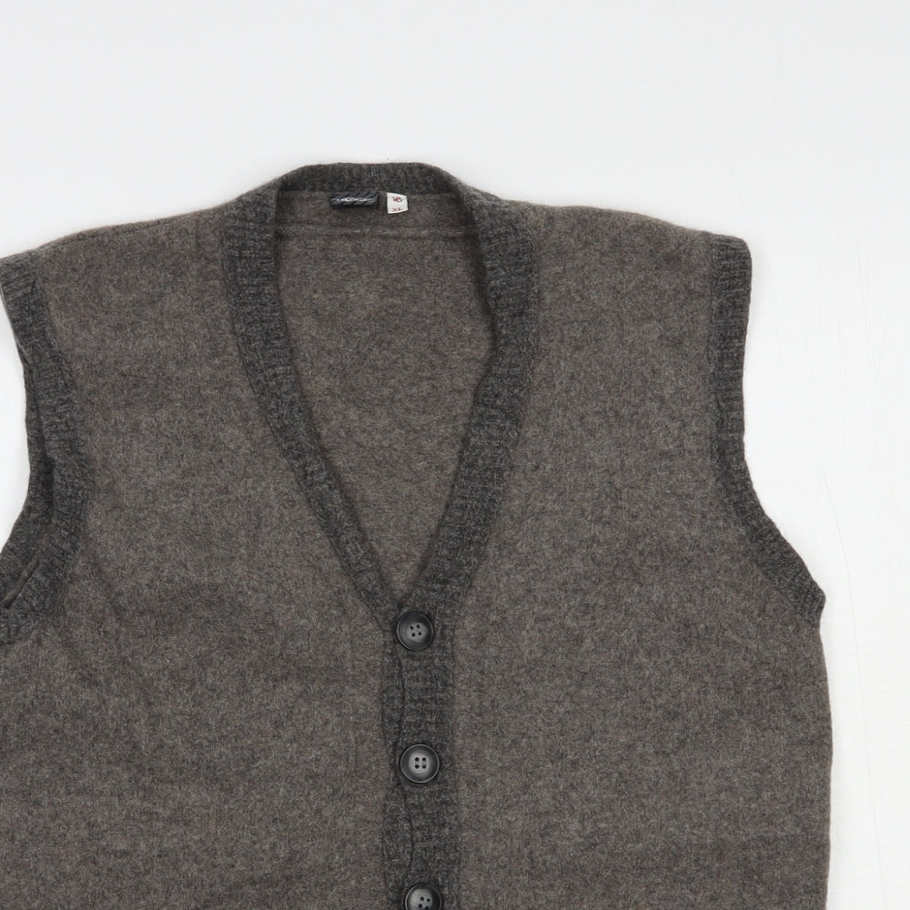 White Stuff Womens Grey V-Neck  Wool Vest Jumper Size XL