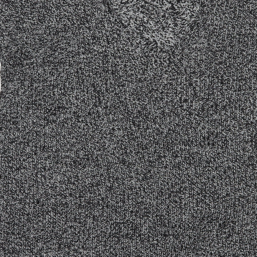 Pep & Co Womens Grey Boat Neck  Acrylic Pullover Jumper Size 14