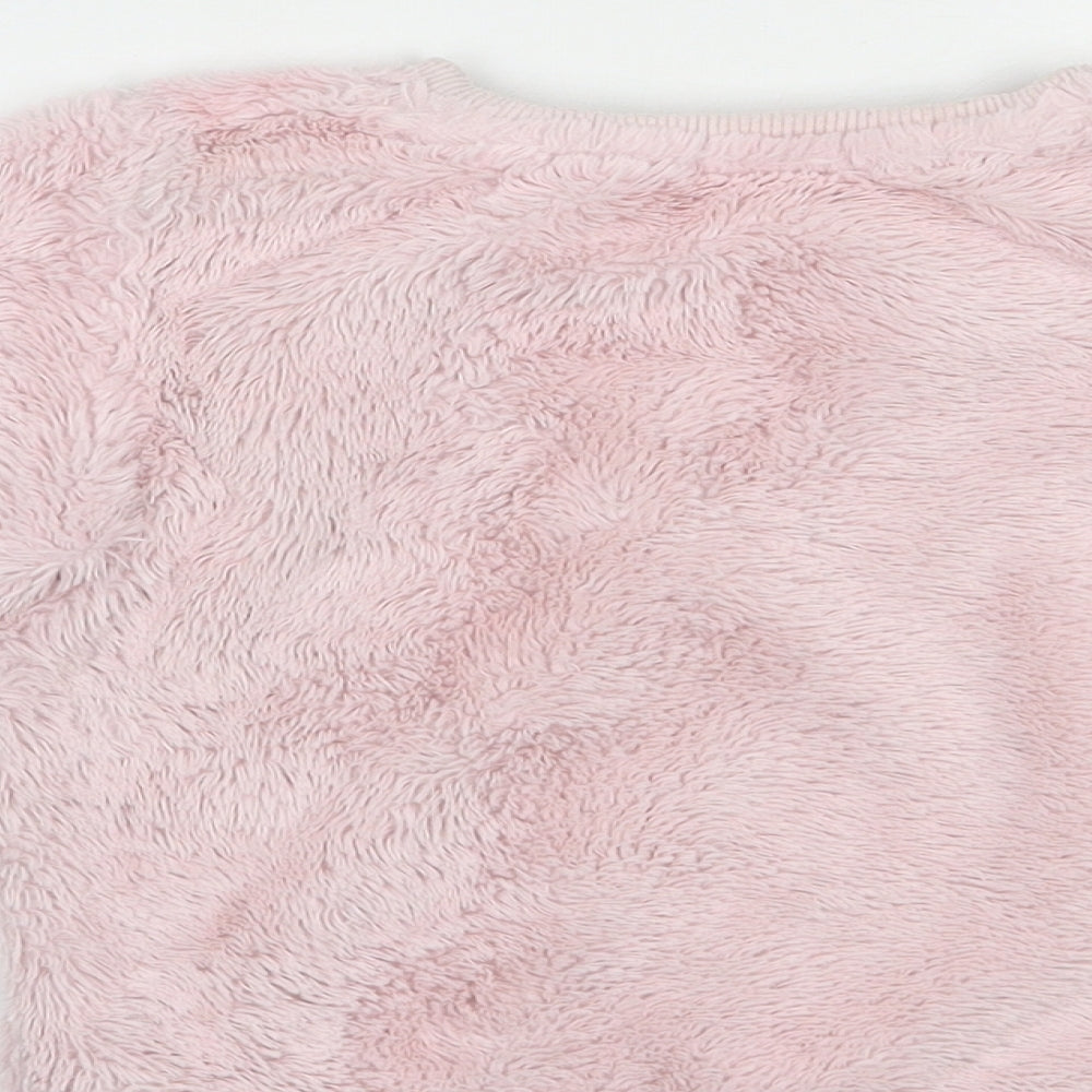 Pep & Co Girls Pink  Polyester Pullover Sweatshirt Size 3-4 Years  Pullover