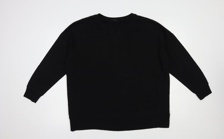 New Look Womens Black  Polyester Pullover Sweatshirt Size 20  Pullover