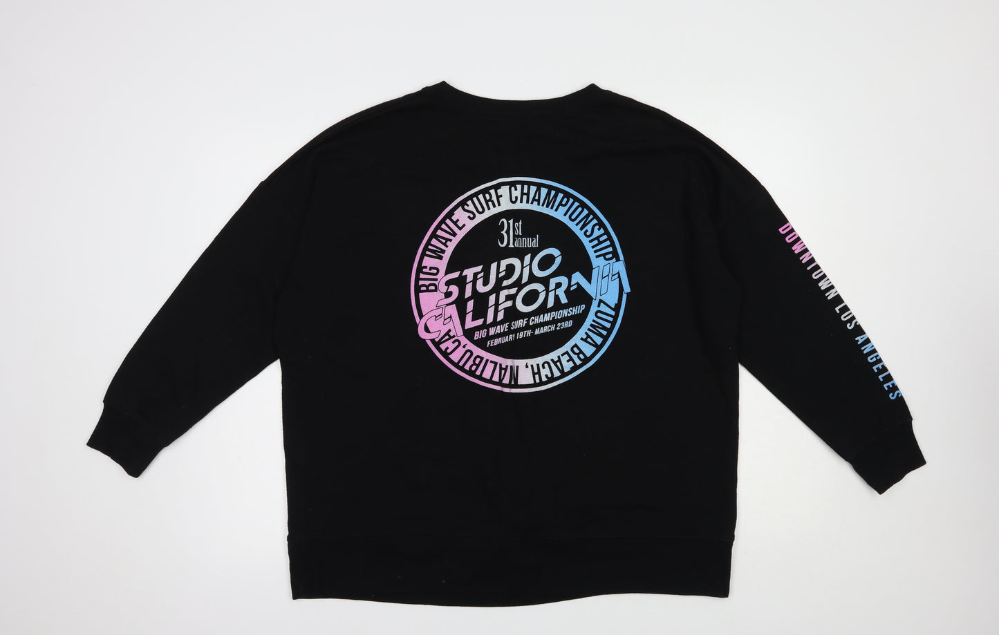 New Look Womens Black  Polyester Pullover Sweatshirt Size 20  Pullover