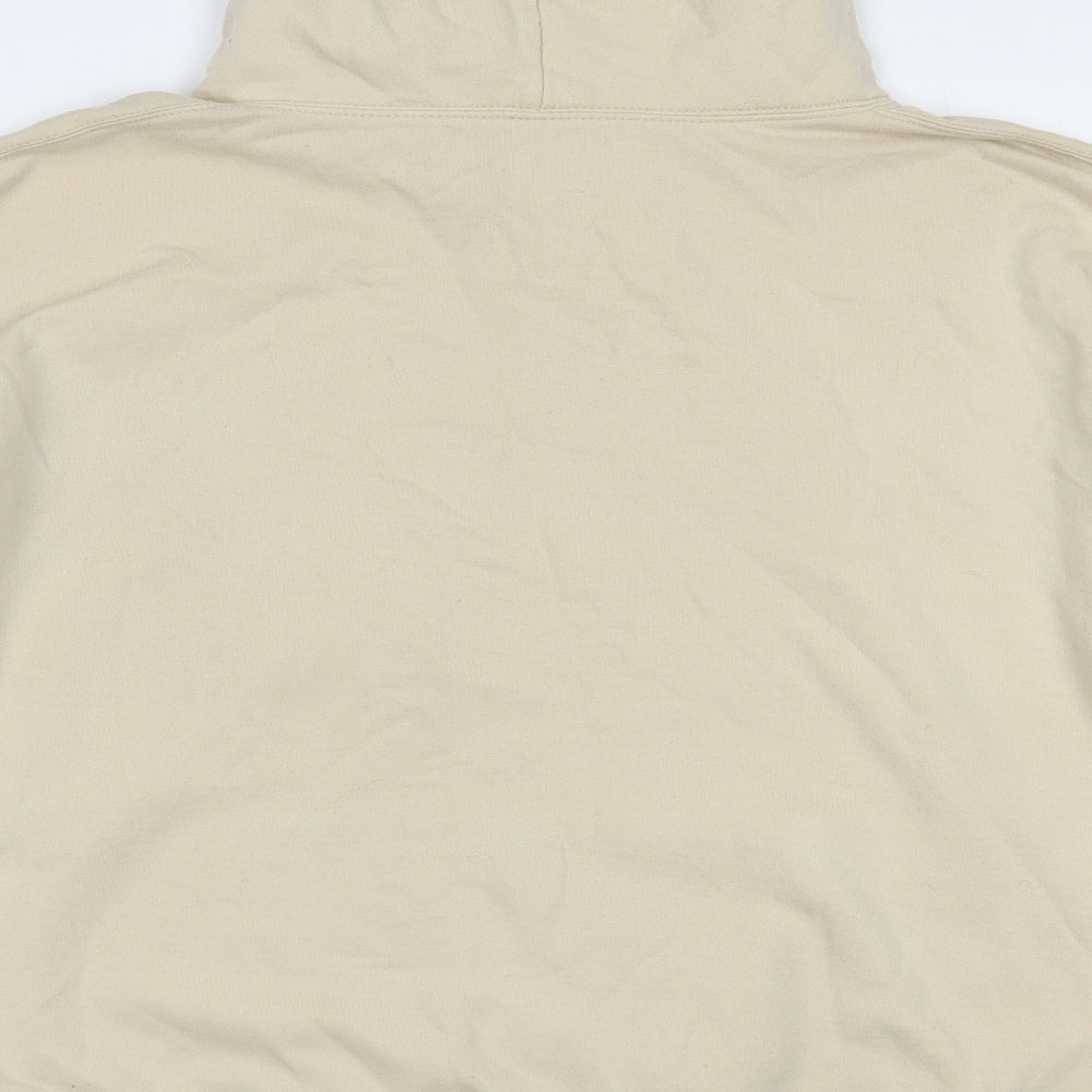 Preworn Womens Beige  Cotton Pullover Hoodie Size M  Pullover