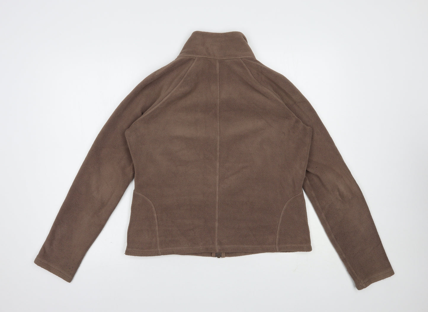 Marks and Spencer Womens Brown  Polyester Full Zip Sweatshirt Size 12  Zip
