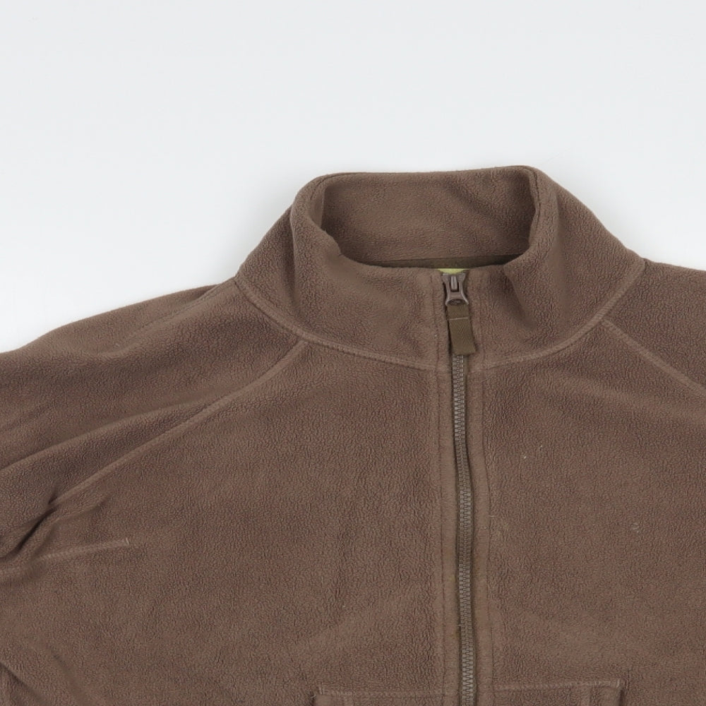 Marks and Spencer Womens Brown  Polyester Full Zip Sweatshirt Size 12  Zip