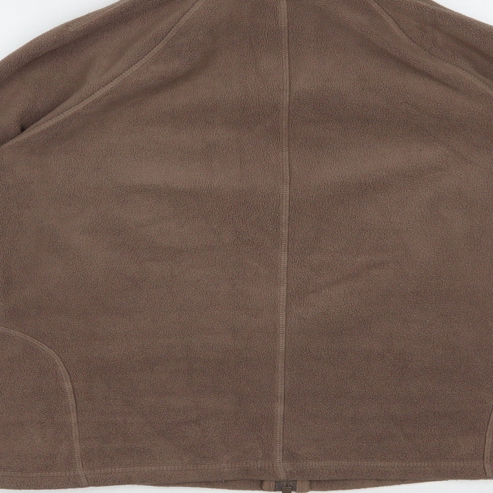 Marks and Spencer Womens Brown  Polyester Full Zip Sweatshirt Size 12  Zip