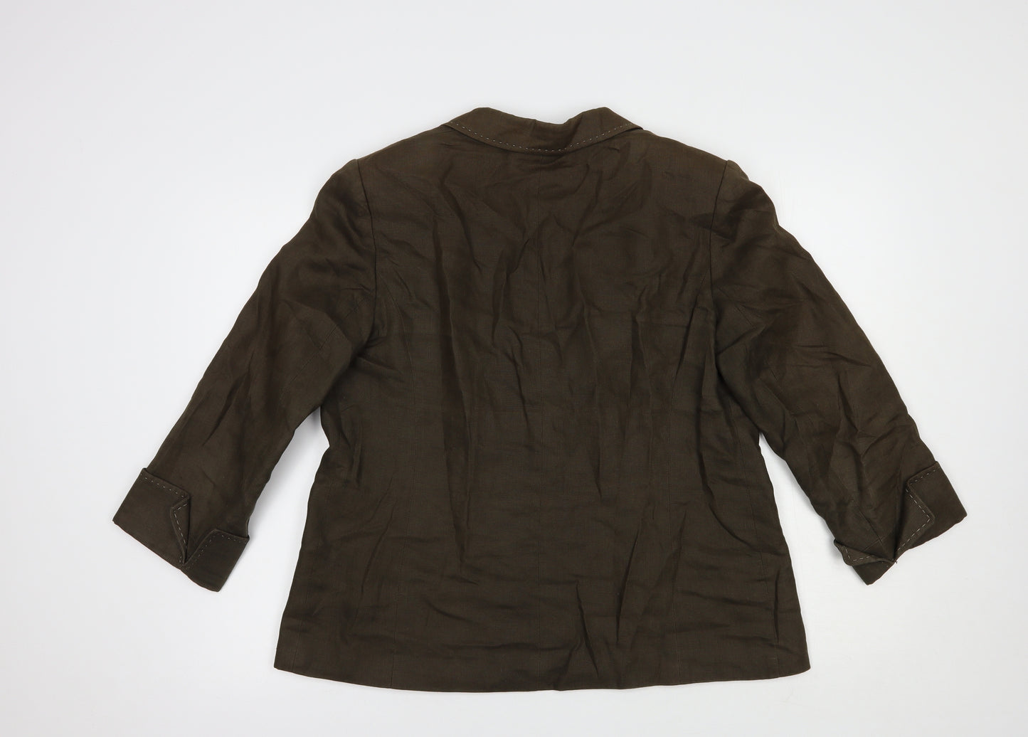 Jeff & Co  Womens Brown   Jacket Blazer Size 16  Button
