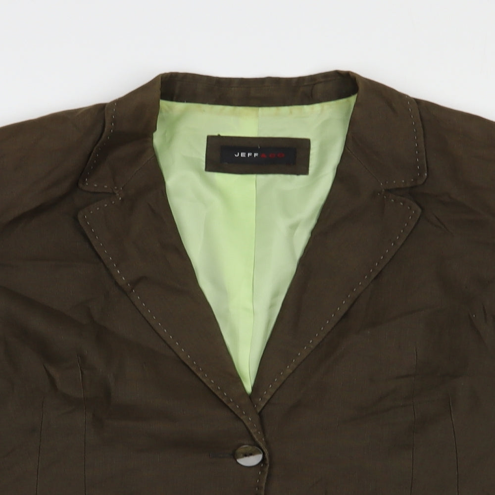 Jeff & Co  Womens Brown   Jacket Blazer Size 16  Button