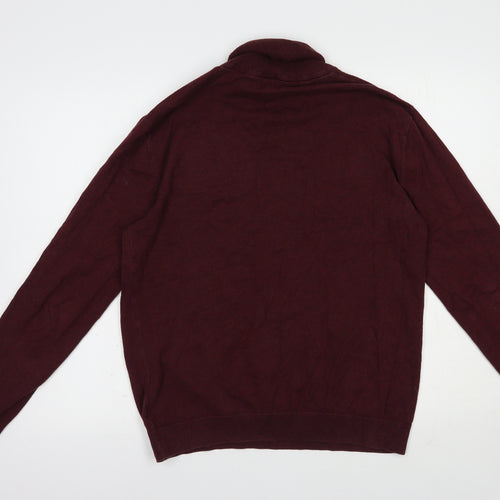 NEXT Mens Purple Roll Neck  Cotton Pullover Jumper Size L