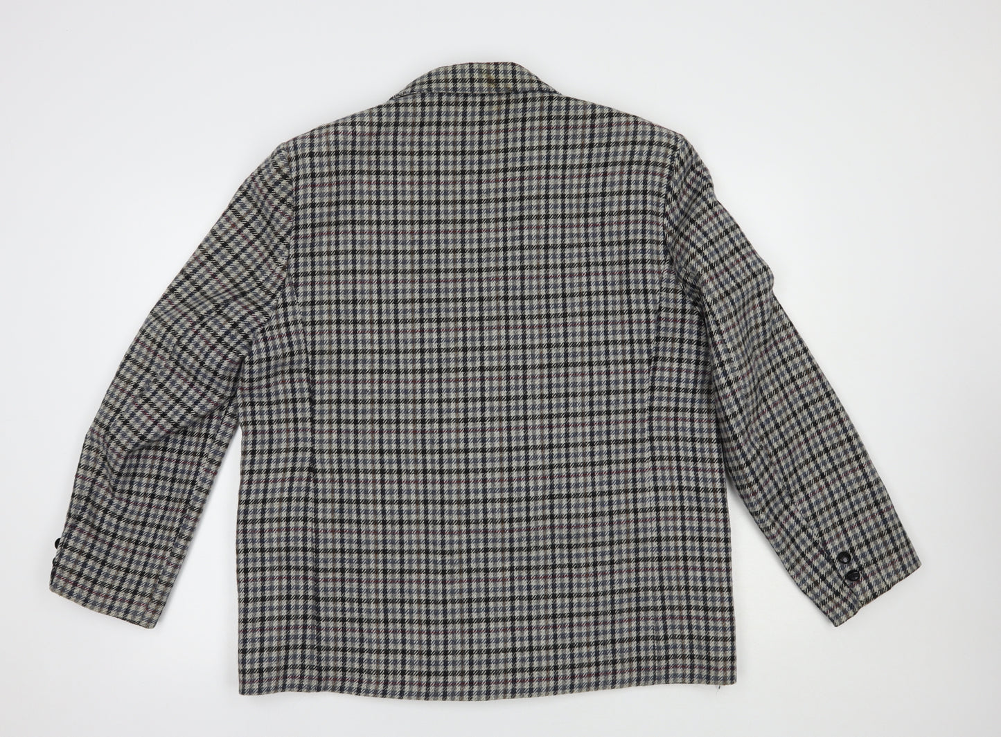 Preworn Womens Grey Check  Jacket Blazer Size 18  Button