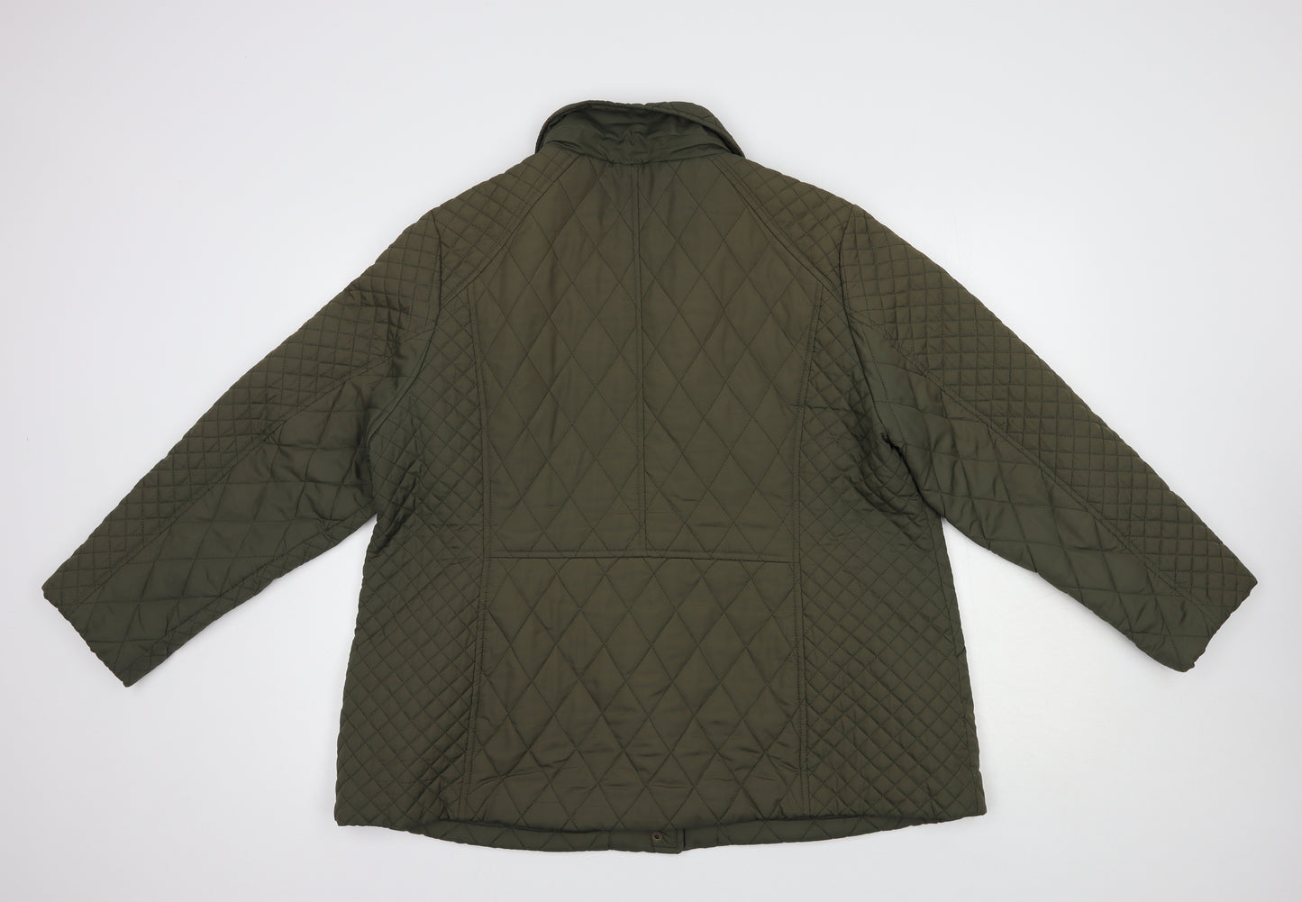Authentic Womens Green   Quilted Jacket Size 22  Zip