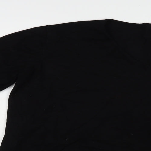Michele Hope Womens Black V-Neck  Viscose Pullover Jumper Size 16