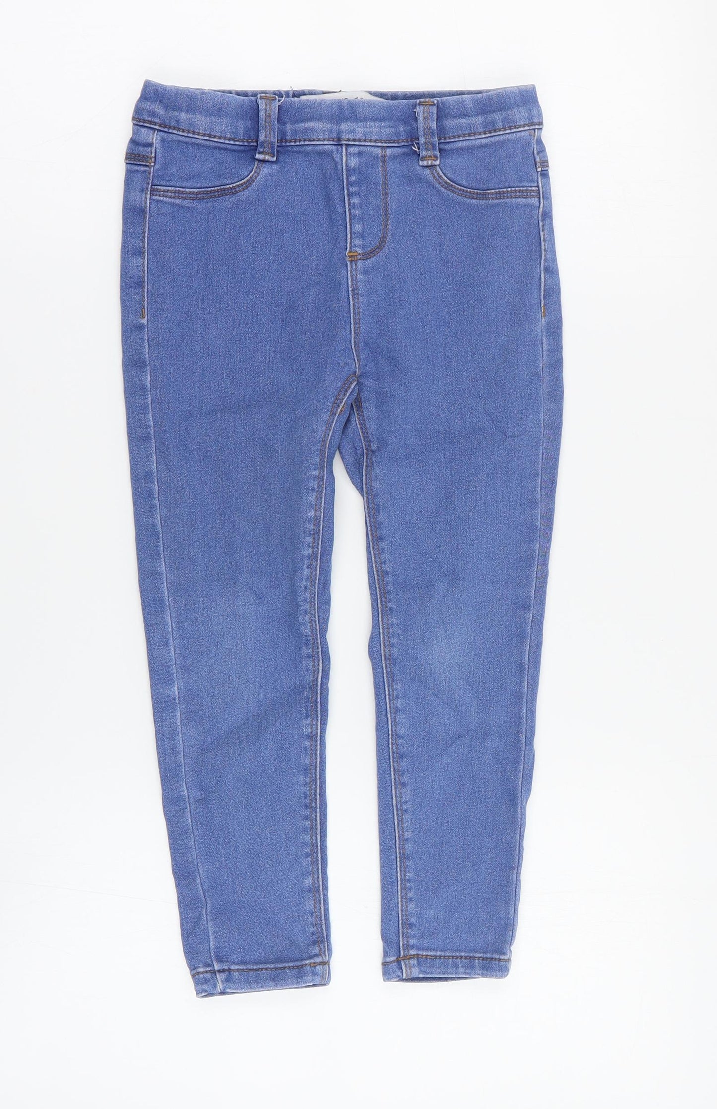 Primark Girls Blue  Cotton Jegging Jeans Size 5-6 Years  Regular Pullover