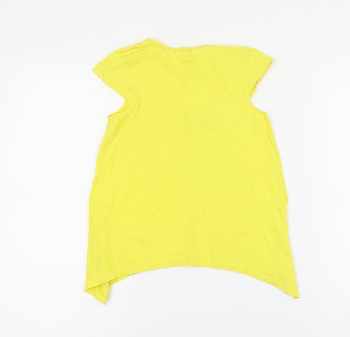 Lupilu Girls Yellow  Cotton Basic Tank Size 5-6 Years Round Neck Pullover - Slogan