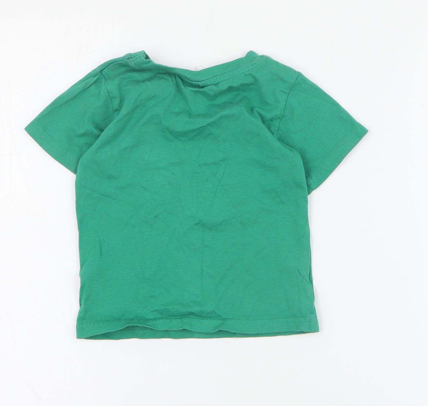 Primark Baby Green  Cotton Basic T-Shirt Size 12-18 Months Crew Neck Pullover - Peppa Pig