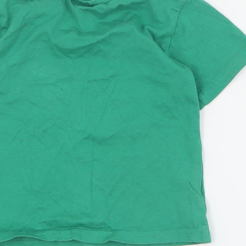 Primark Baby Green  Cotton Basic T-Shirt Size 12-18 Months Crew Neck Pullover - Peppa Pig