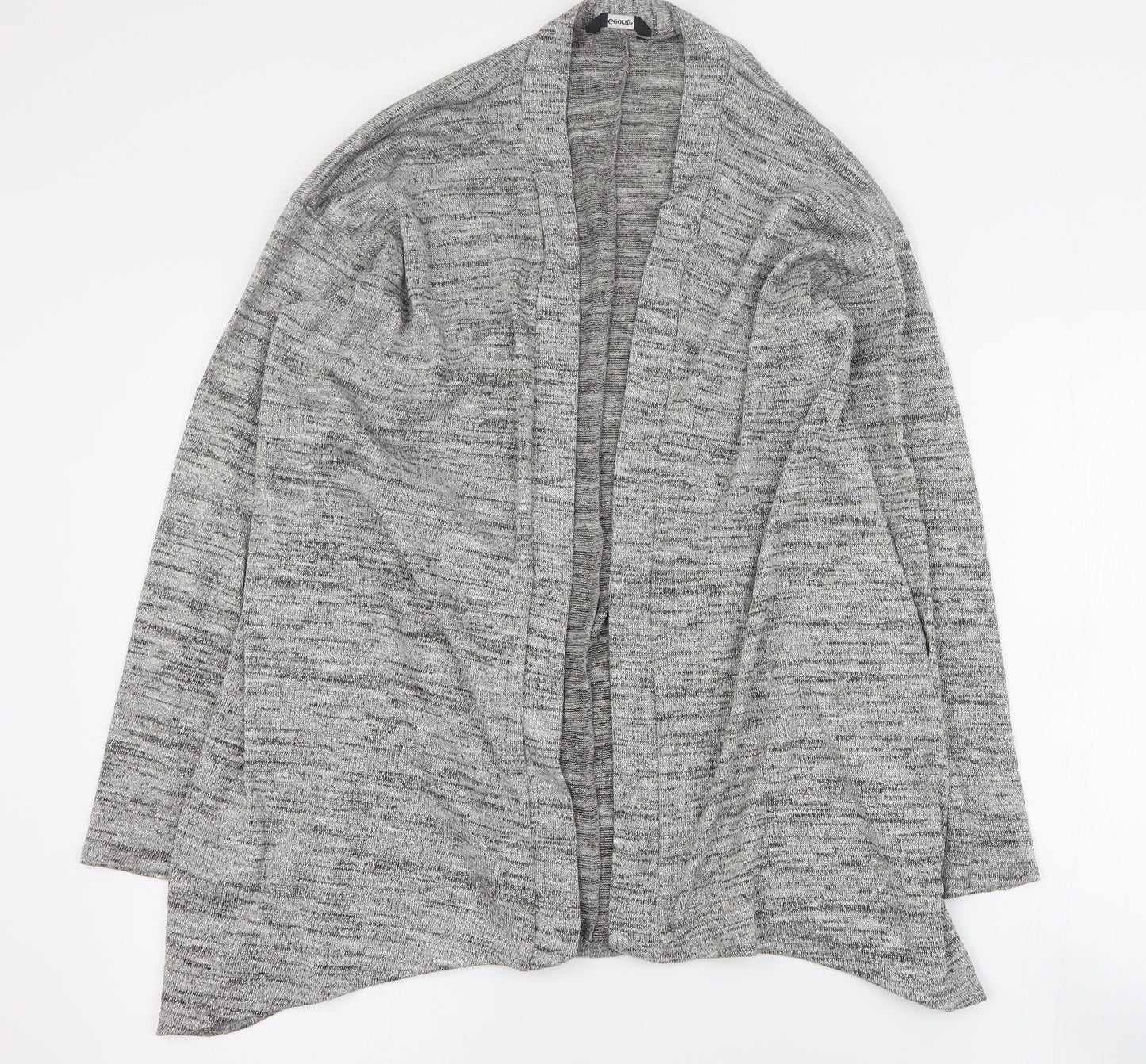 George Womens Grey V-Neck  Polyester Cardigan Jumper Size 14