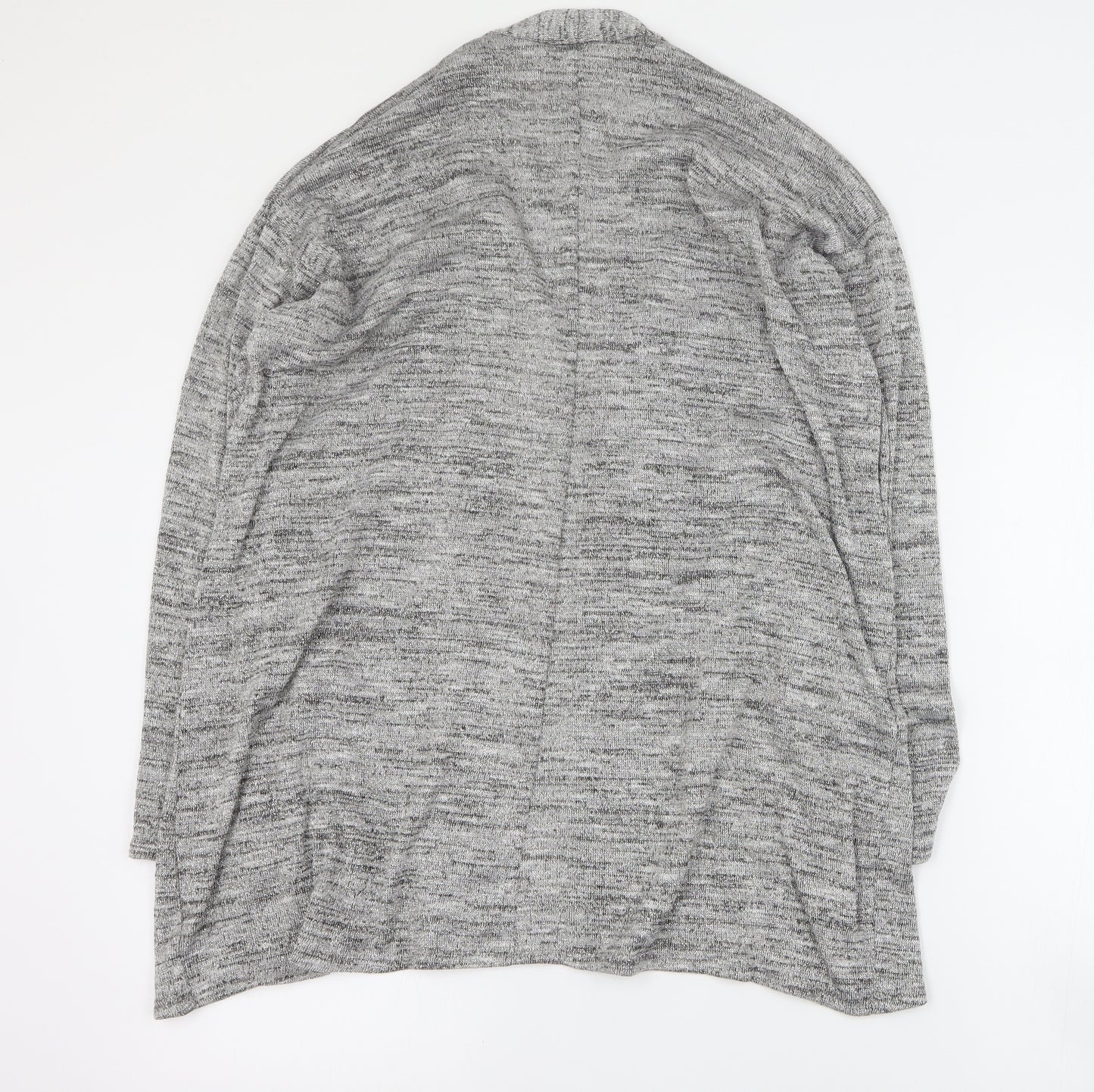 George Womens Grey V-Neck  Polyester Cardigan Jumper Size 14