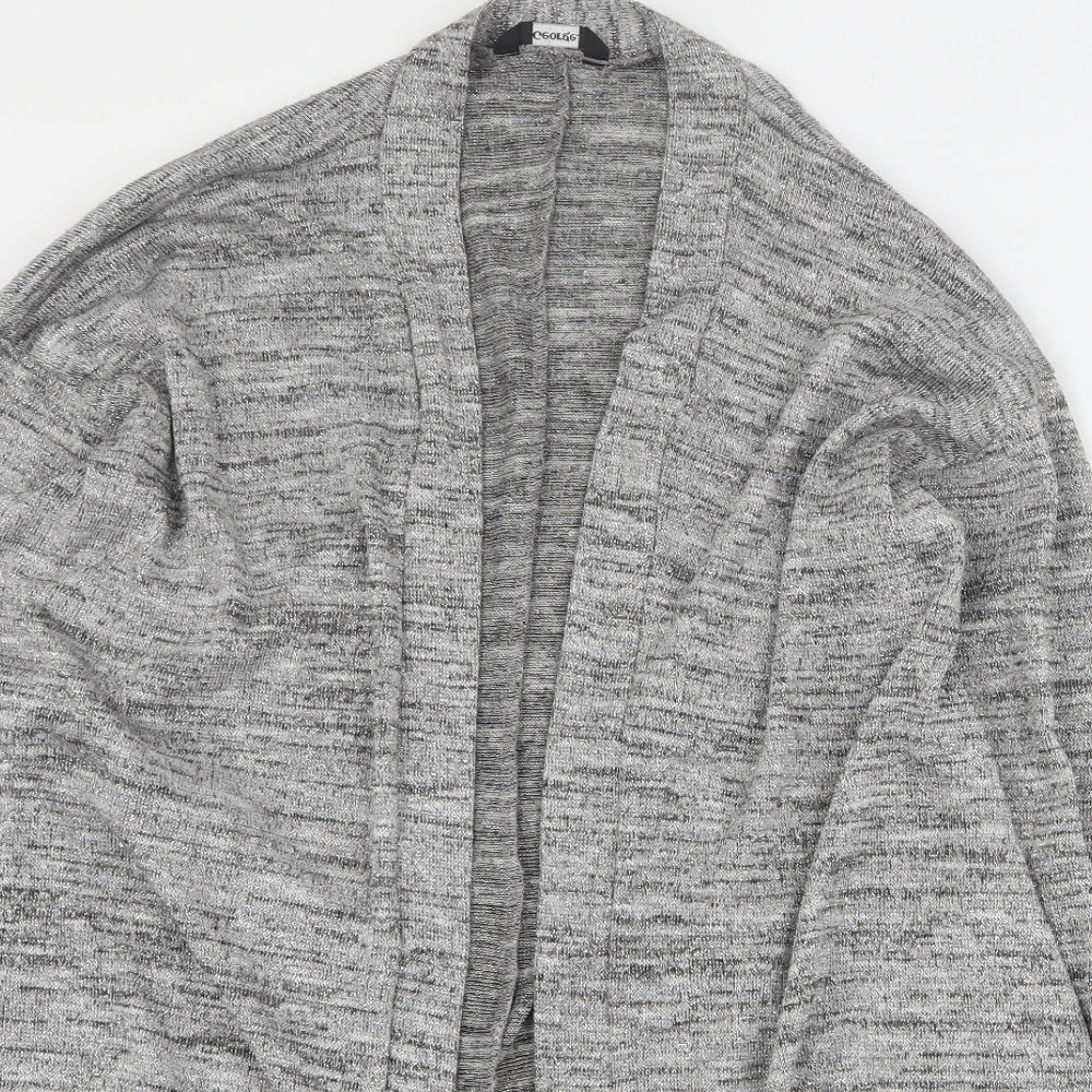 George Womens Grey V-Neck  Polyester Cardigan Jumper Size 14